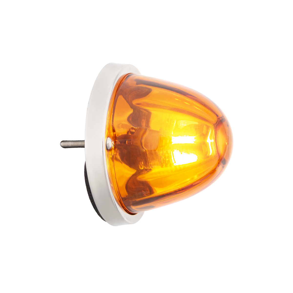 UltraBurst Glass Watermelon Flush Mount Kit With 18 LED Bulb-Amber LED/Amber Lens