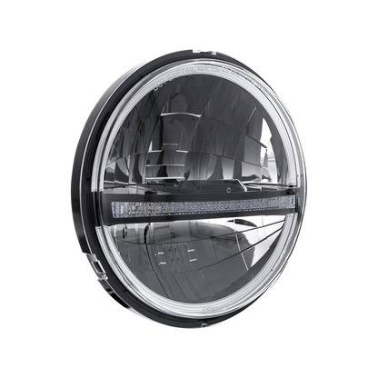 ULTRALIT - 20 High Power LED 5-3/4" Motorcycle Headlight With LED DRL/Position Light - Black