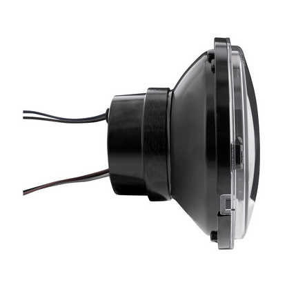 ULTRALIT - 20 High Power LED 5-3/4" Motorcycle Headlight With LED DRL/Position Light - Black
