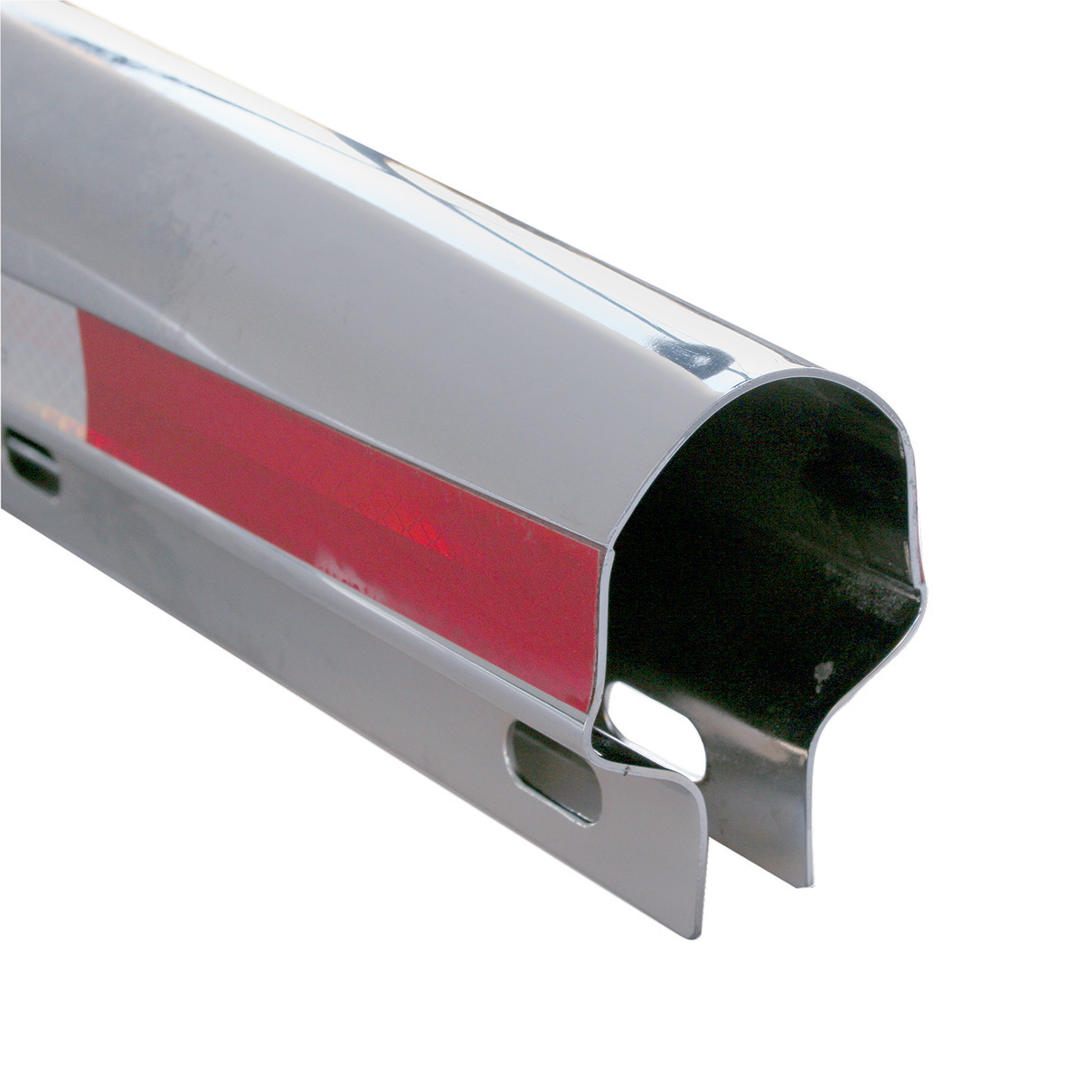30" Stainless Steel Heavy Duty Mud Flap Hangers With Reflector - 1-1/8" Bolt Pattern (Pair)