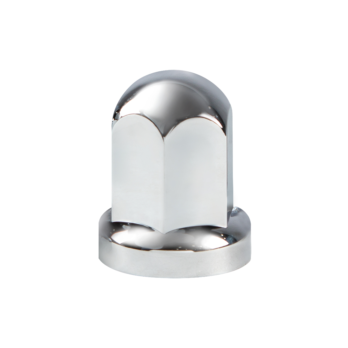33mm X 2-7/16" Chrome Plastic Standard Nut Cover With Flange - Push-On (Bulk)