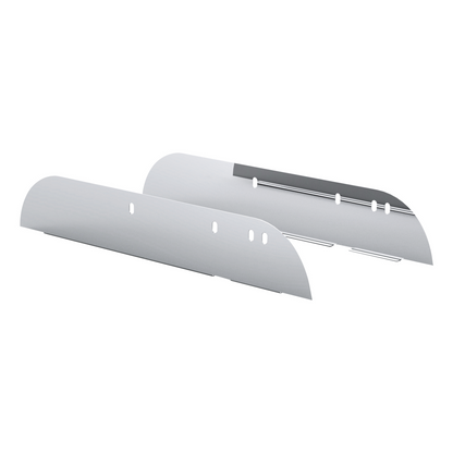 430 Stainless Steel 5" Chop Top Window Trim For 2005+ Peterbilt Trucks With Door Mounted Mirror (Pair)