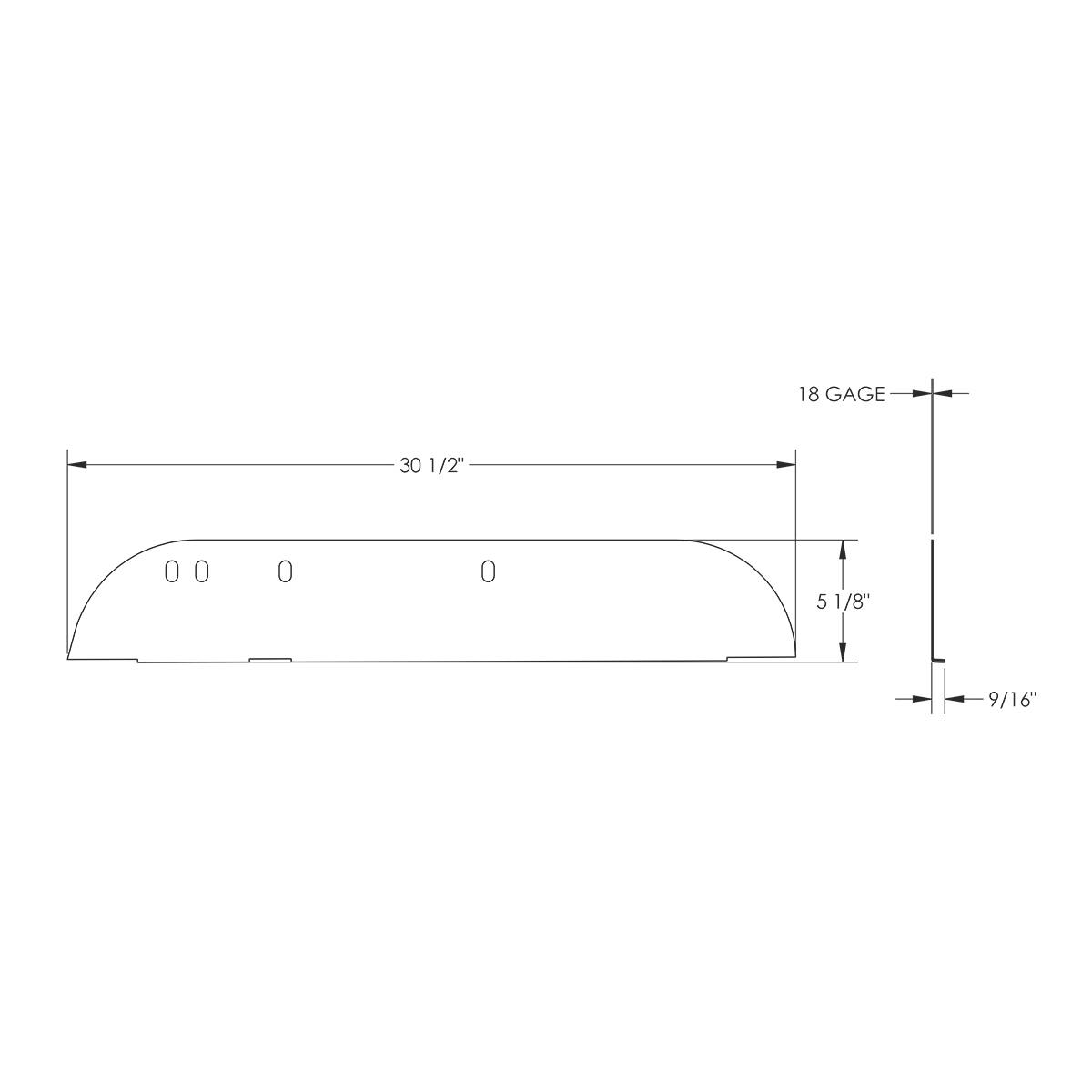 430 Stainless Steel 5" Chop Top Window Trim For 2005+ Peterbilt Trucks With Door Mounted Mirror (Pair)