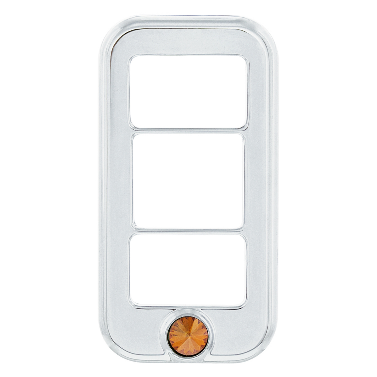 Rocker Switch Cover With 3 Openings & Copper Crystal For Freightliner (3-Pack)