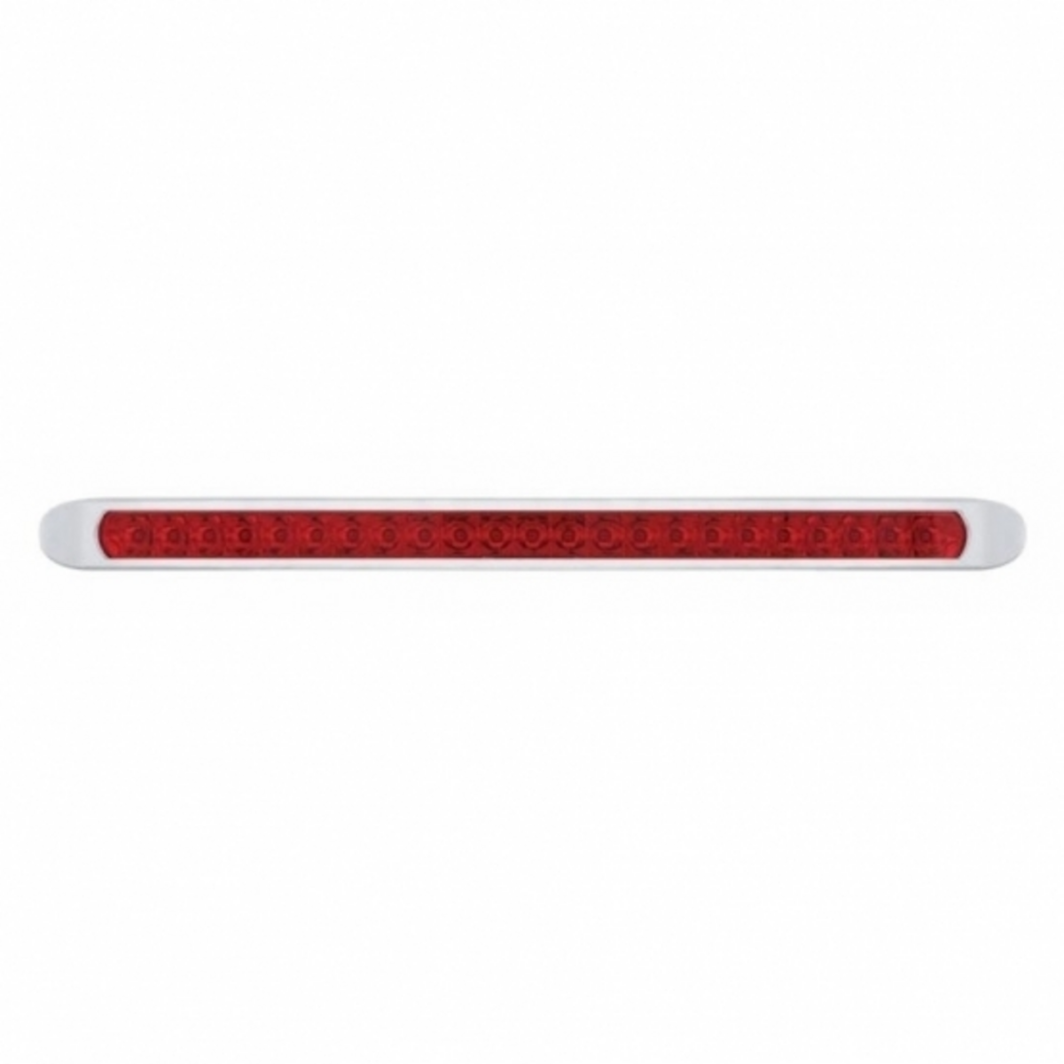 23 LED 17-1/4" Reflector Light Bar With Bezel (Stop, Turn & Tail) - Red LED/Red Lens