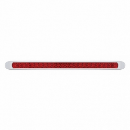 23 LED 17-1/4" Reflector Light Bar With Bezel (Stop, Turn & Tail) - Red LED/Red Lens