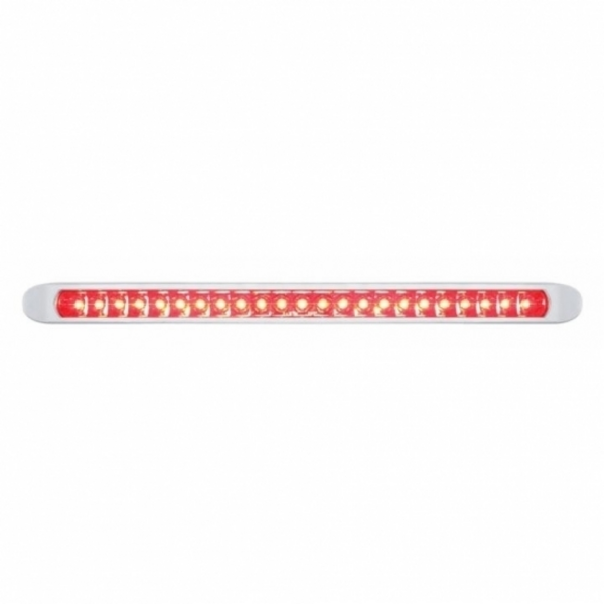 23 LED 17-1/4" Reflector Light Bar With Bezel (Stop, Turn & Tail) - Red LED/Red Lens