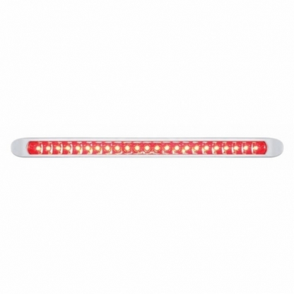 23 LED 17-1/4" Reflector Light Bar With Bezel (Stop, Turn & Tail) - Red LED/Red Lens