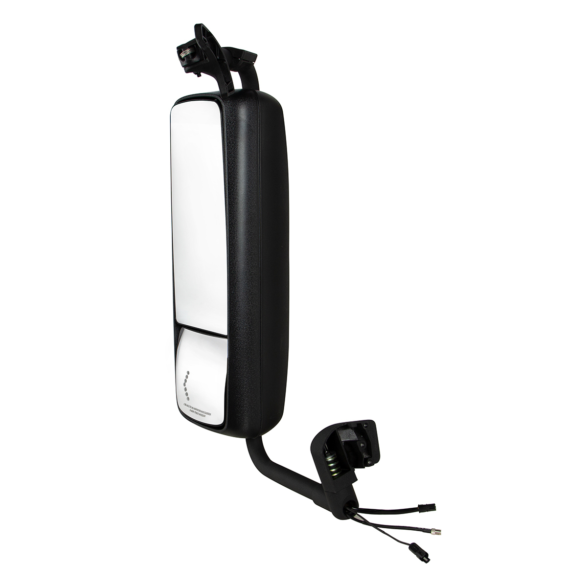 Black Mirror Assembly With LED Turn Signal For 2012 - 2017 Volvo VNL - Driver