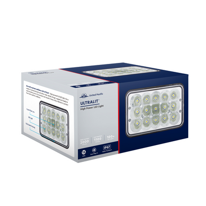 ULTRALIT - 15 High Power LED 4" X 6" Rectangular Light