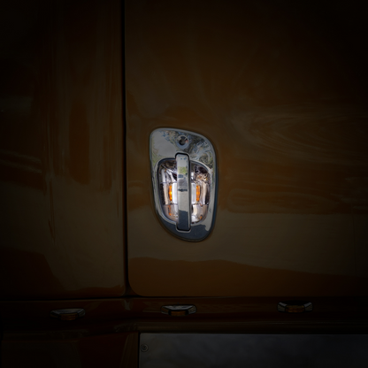6 Amber LED Chrome Door Handle Cover for 2008-2017 Freightliner Cascadia - Passenger