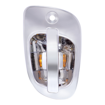 6 Amber LED Chrome Door Handle Cover for 2008-2017 Freightliner Cascadia - Passenger