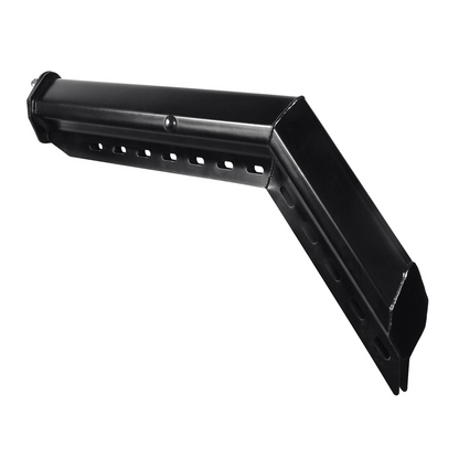 30" Black 45-Degree Angled Heavy Duty Mud Flap Hangers - 2.5" Bolt Pattern (Pair)
