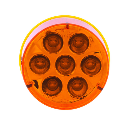 7 LED 2" Round Light (Clearance/Marker) - Amber LED/Amber Lens