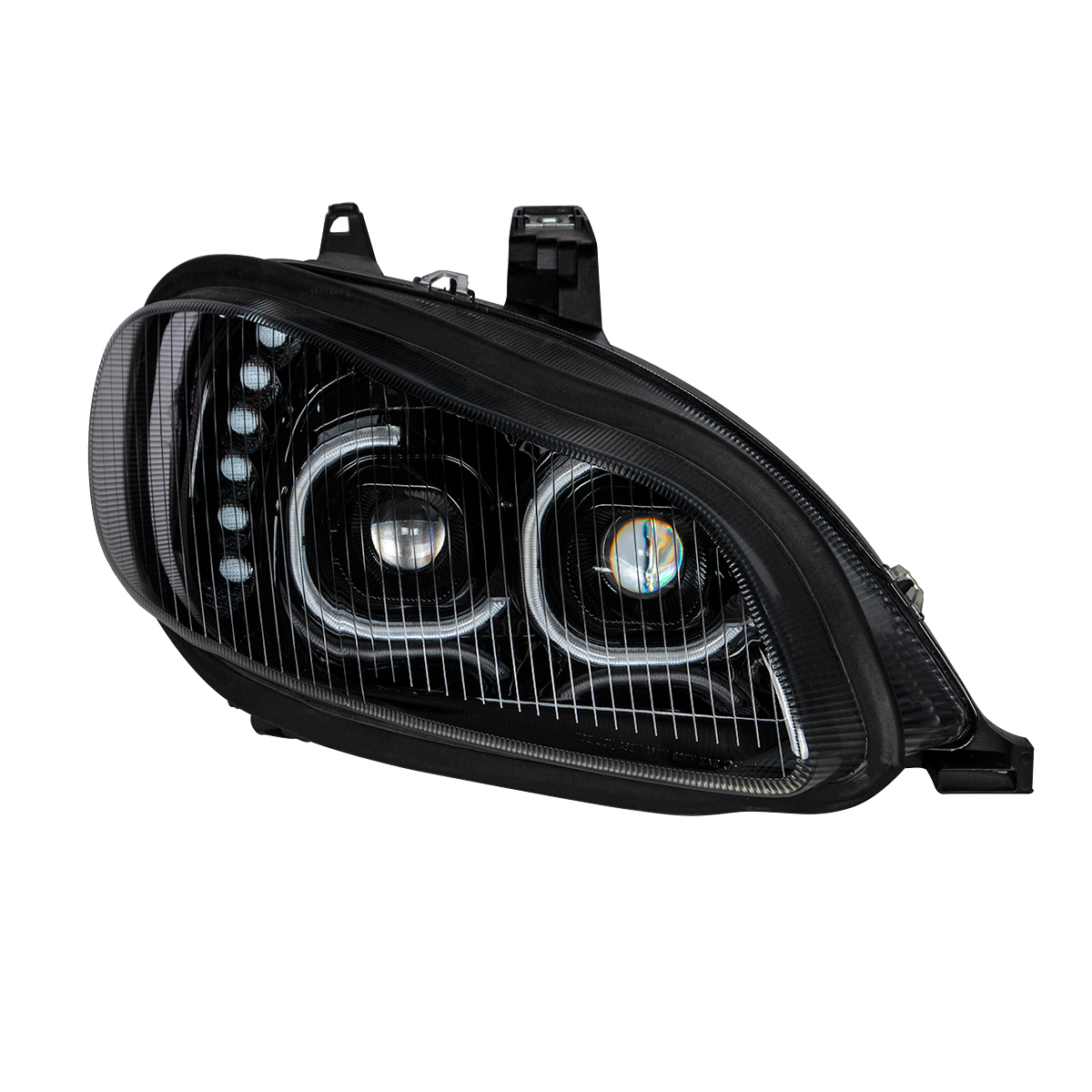Black LED Projection Headlight Assembly For 2003-2024 Freightliner M2- Passenger