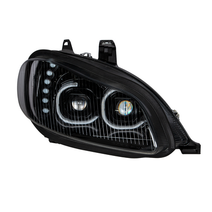 Black LED Projection Headlight Assembly For 2003-2024 Freightliner M2- Passenger