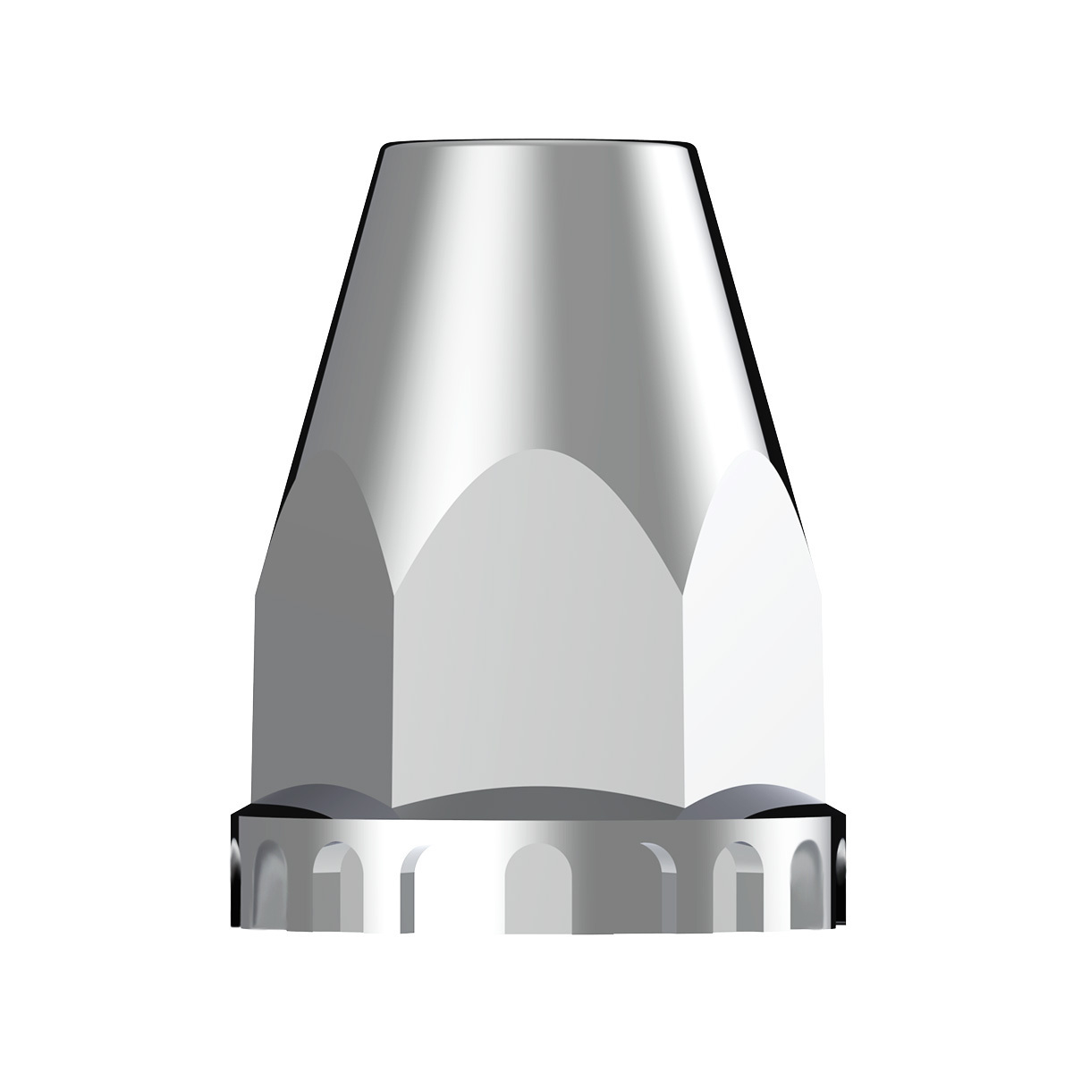 33mm X 2-3/4" Chrome Plastic Original Nut Covers - Thread-On (Box of 10)