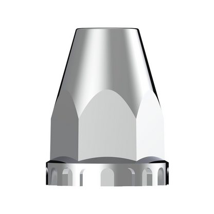 33mm X 2-3/4" Chrome Plastic Original Nut Covers - Thread-On (Box of 10)