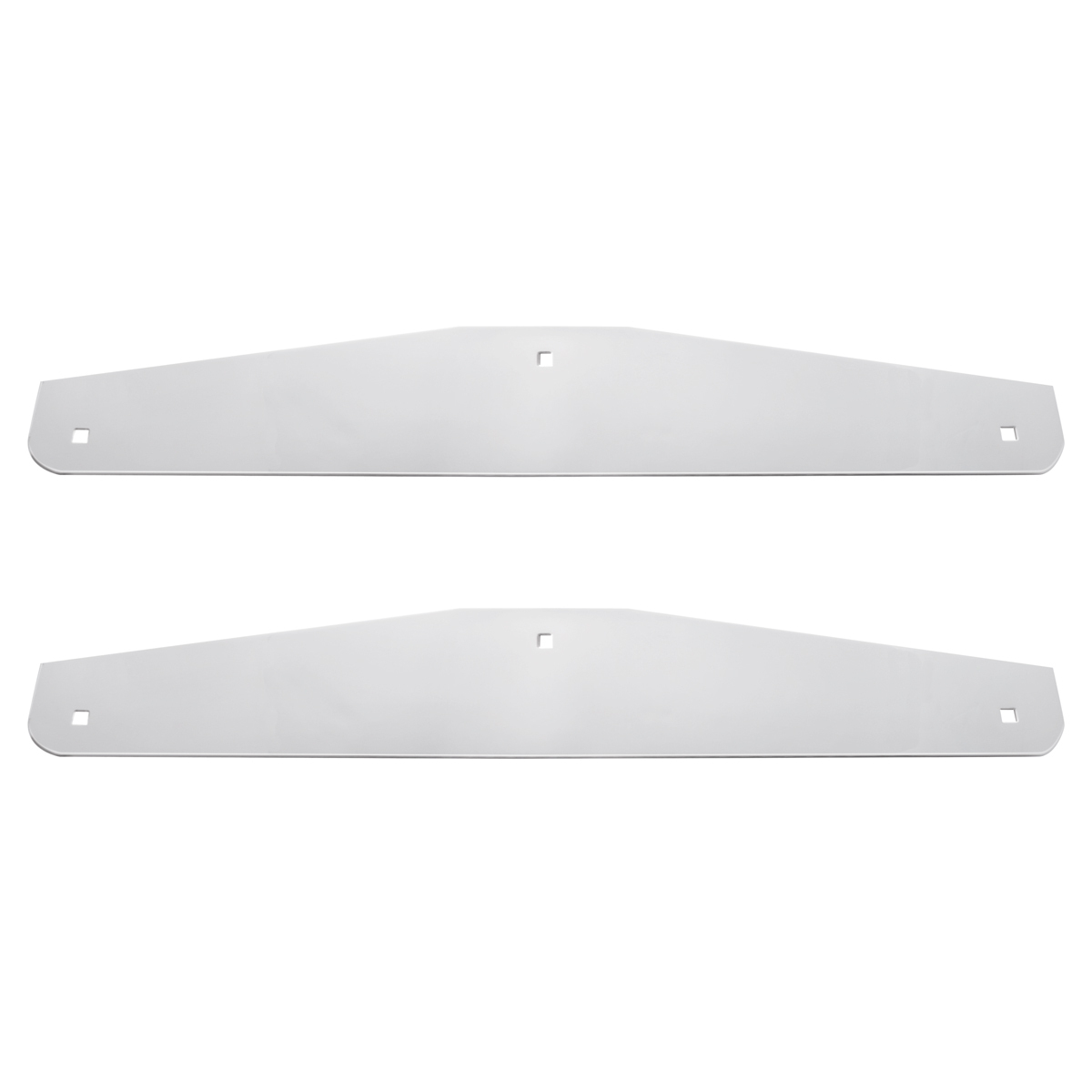 4" X 24" Chrome Standard Bottom Mud Flap Plate - Bolt Thru (Card of 2)