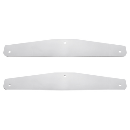 4" X 24" Chrome Standard Bottom Mud Flap Plate - Bolt Thru (Card of 2)