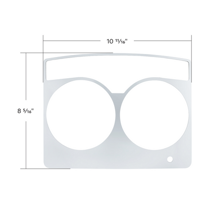 Stainless Speed/Tachometer Dash Panel Trim For 2006+ Kenworth W900, T800, & C500
