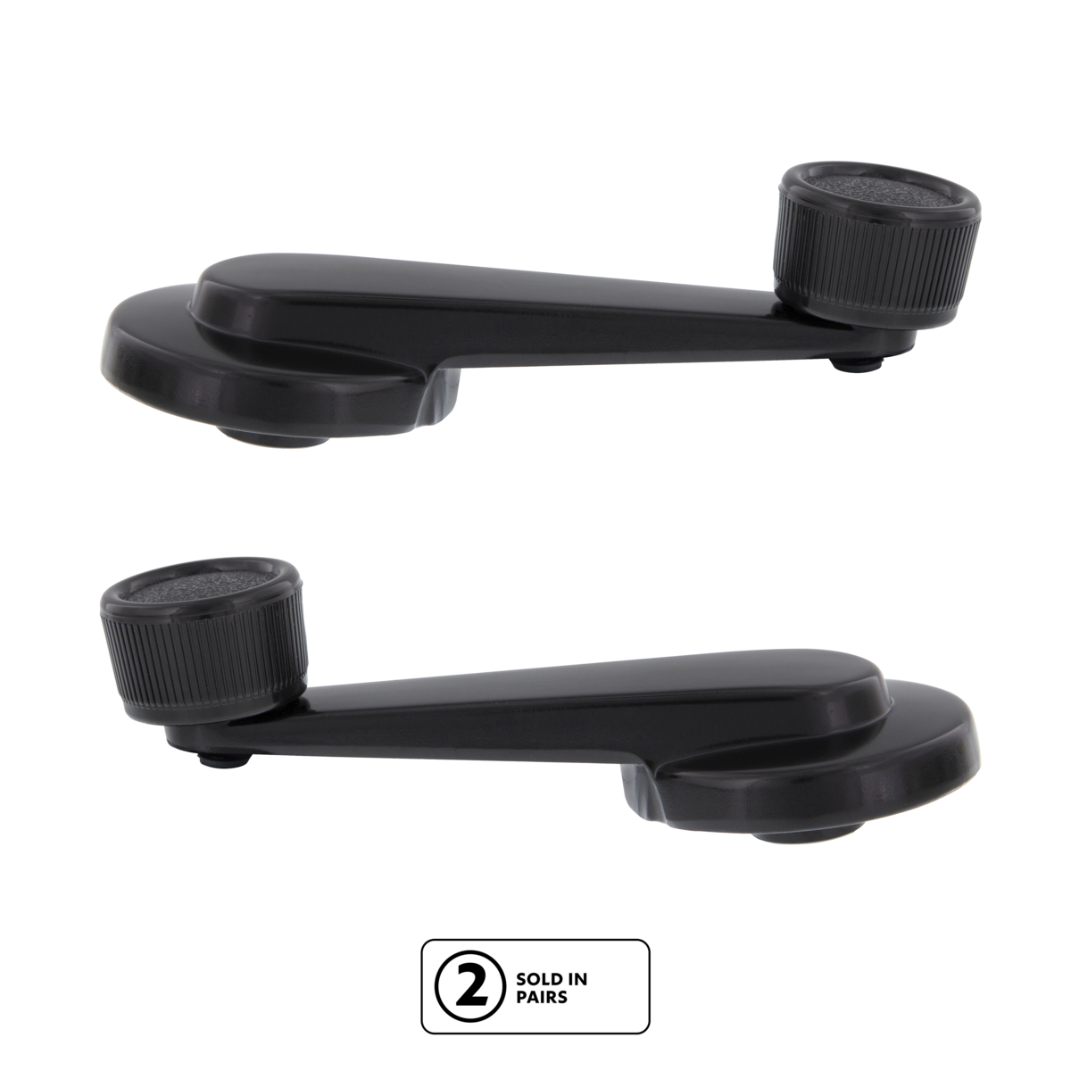Black Window Crank Handle For 1981-1986 Chevrolet & GMC Truck(Pair）