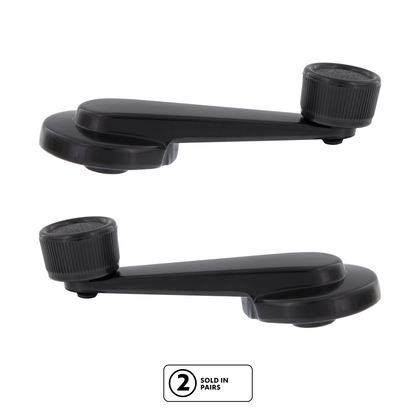 Black Window Crank Handle For 1981-1986 Chevrolet & GMC Truck(Pair）