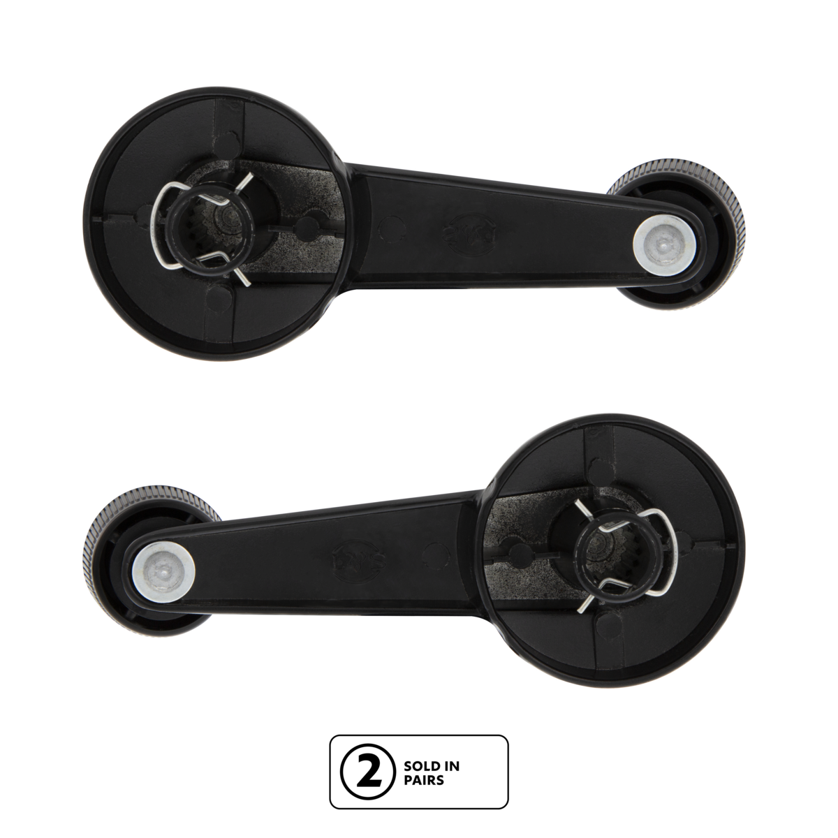 Black Window Crank Handle For 1981-1986 Chevrolet & GMC Truck(Pair）