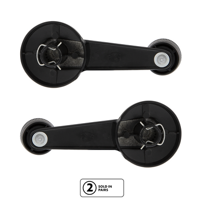 Black Window Crank Handle For 1981-1986 Chevrolet & GMC Truck(Pair）