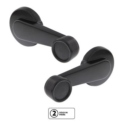Black Window Crank Handle For 1981-1986 Chevrolet & GMC Truck(Pair）