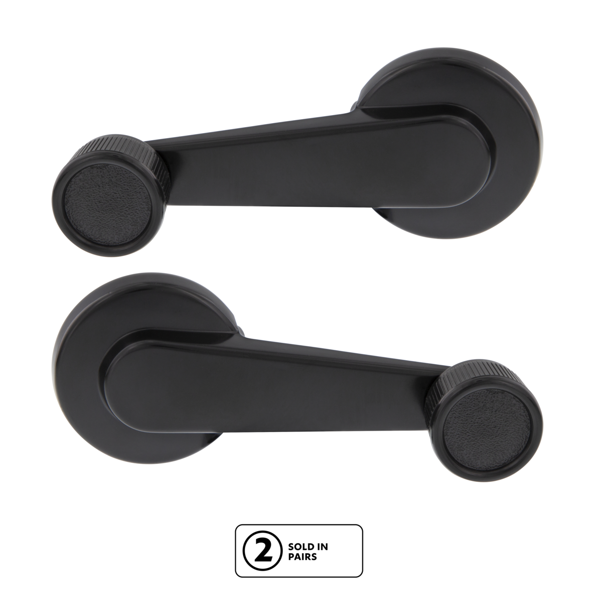 Black Window Crank Handle For 1981-1986 Chevrolet & GMC Truck(Pair）