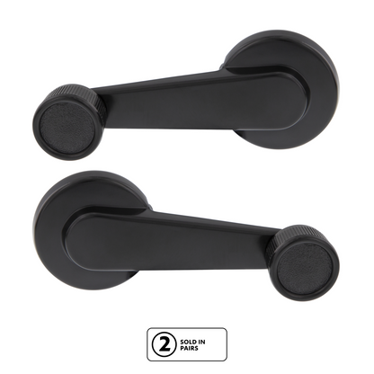 Black Window Crank Handle For 1981-1986 Chevrolet & GMC Truck(Pair）