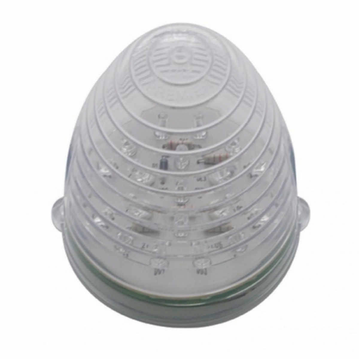 Fog Light Cover With 19 LED Beehive Light For 2007-2017 KW T660 (Passenger) - Amber LED/ Clear Lens