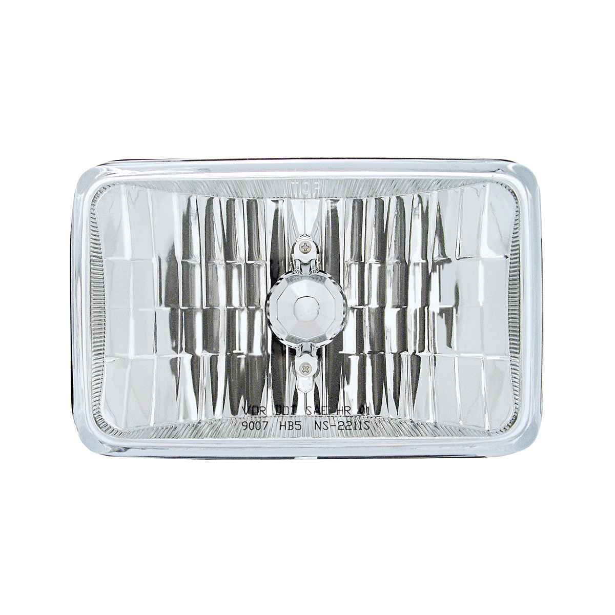 4" X 6" Crystal Rectangular Headlight, Glass Lens - High & Low Beam
