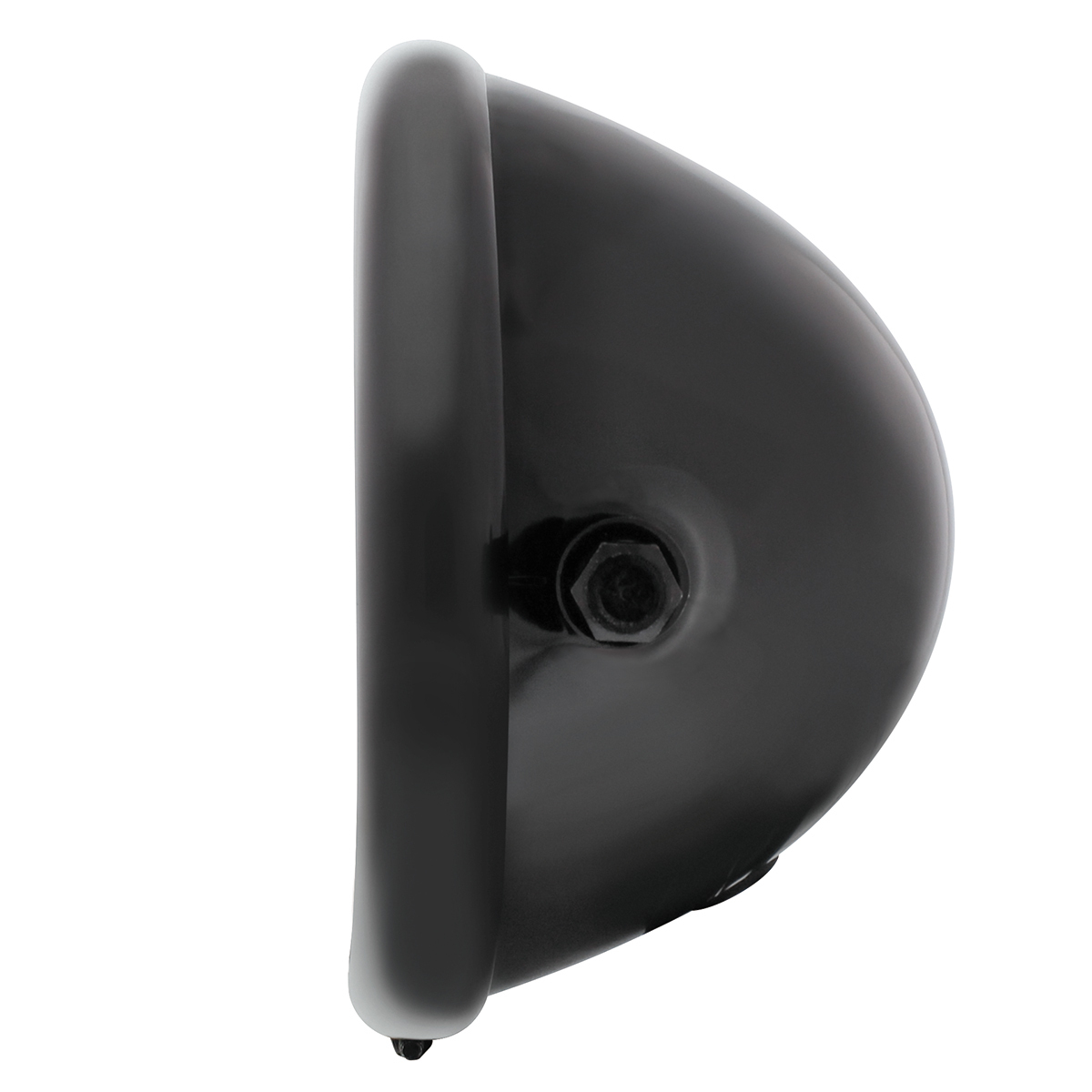 Black 5-3/4" Motorcycle Headlight Housing Only - Side Mount