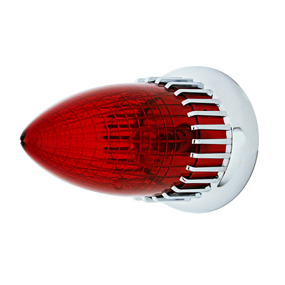 1959 Cadillac Style Tail Light With Flush Mount Bezel, Red Lens