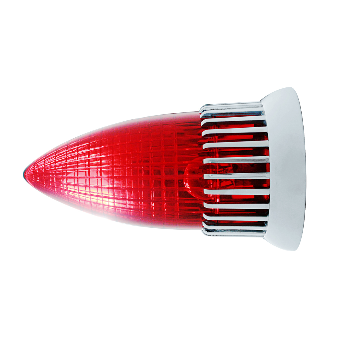 1959 Cadillac Style Tail Light With Flush Mount Bezel, Red Lens
