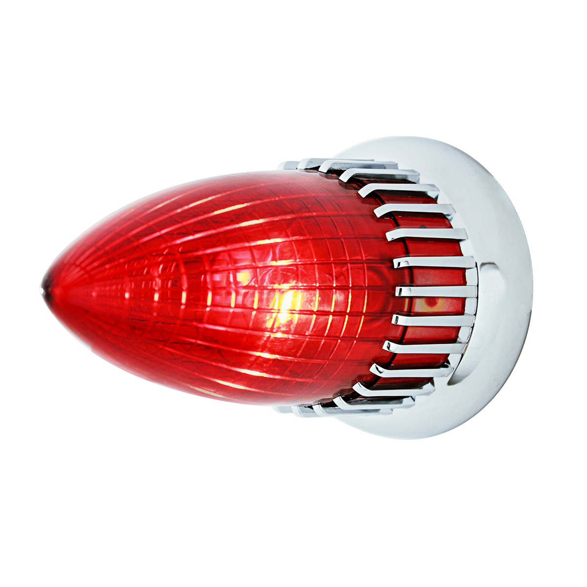 1959 Cadillac Style Tail Light With Flush Mount Bezel, Red Lens