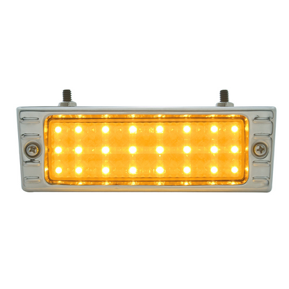 24 LED Parking Light Assembly With SS Bezel For 1947-53 Chevy Truck, Amber Lens