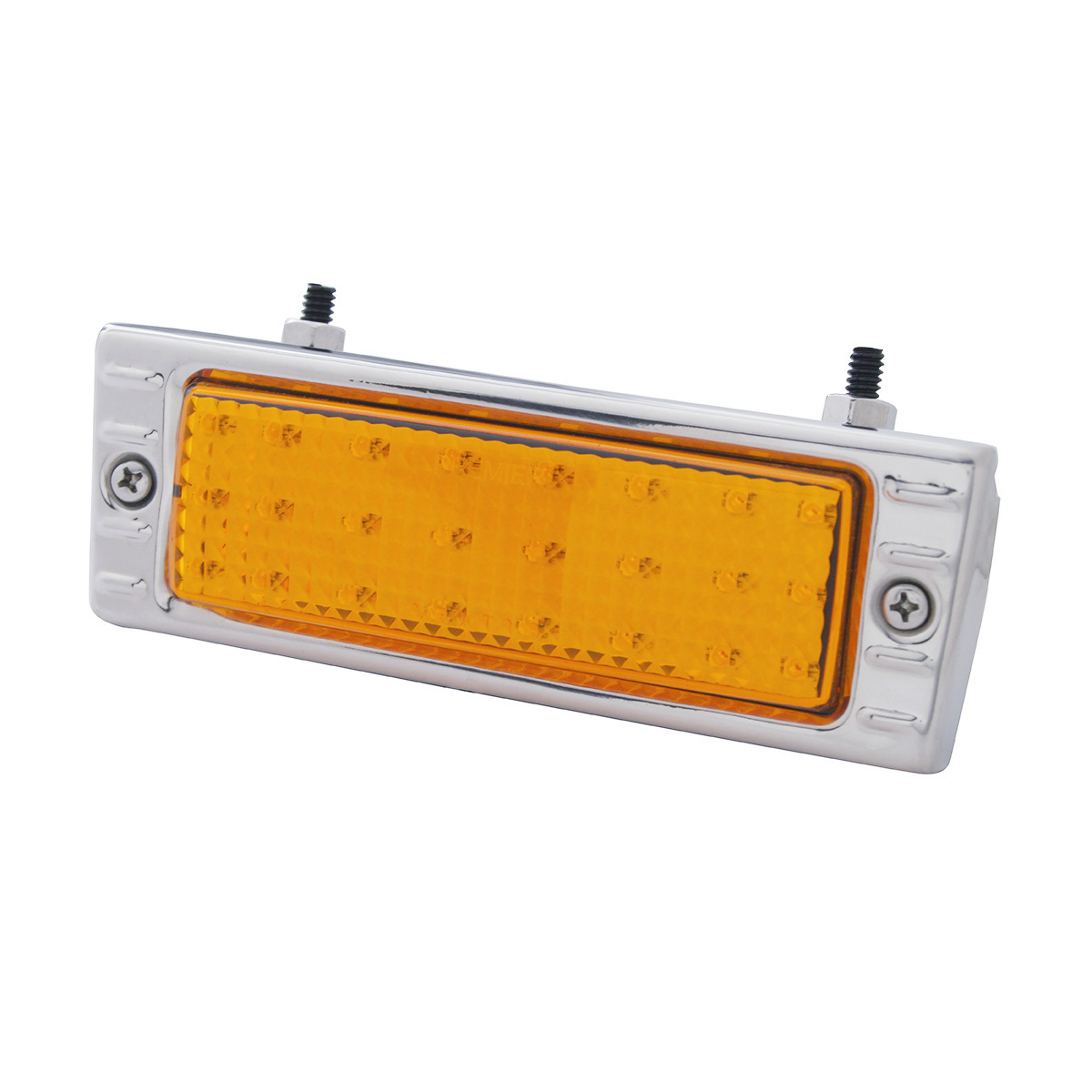 24 LED Parking Light Assembly With SS Bezel For 1947-53 Chevy Truck, Amber Lens