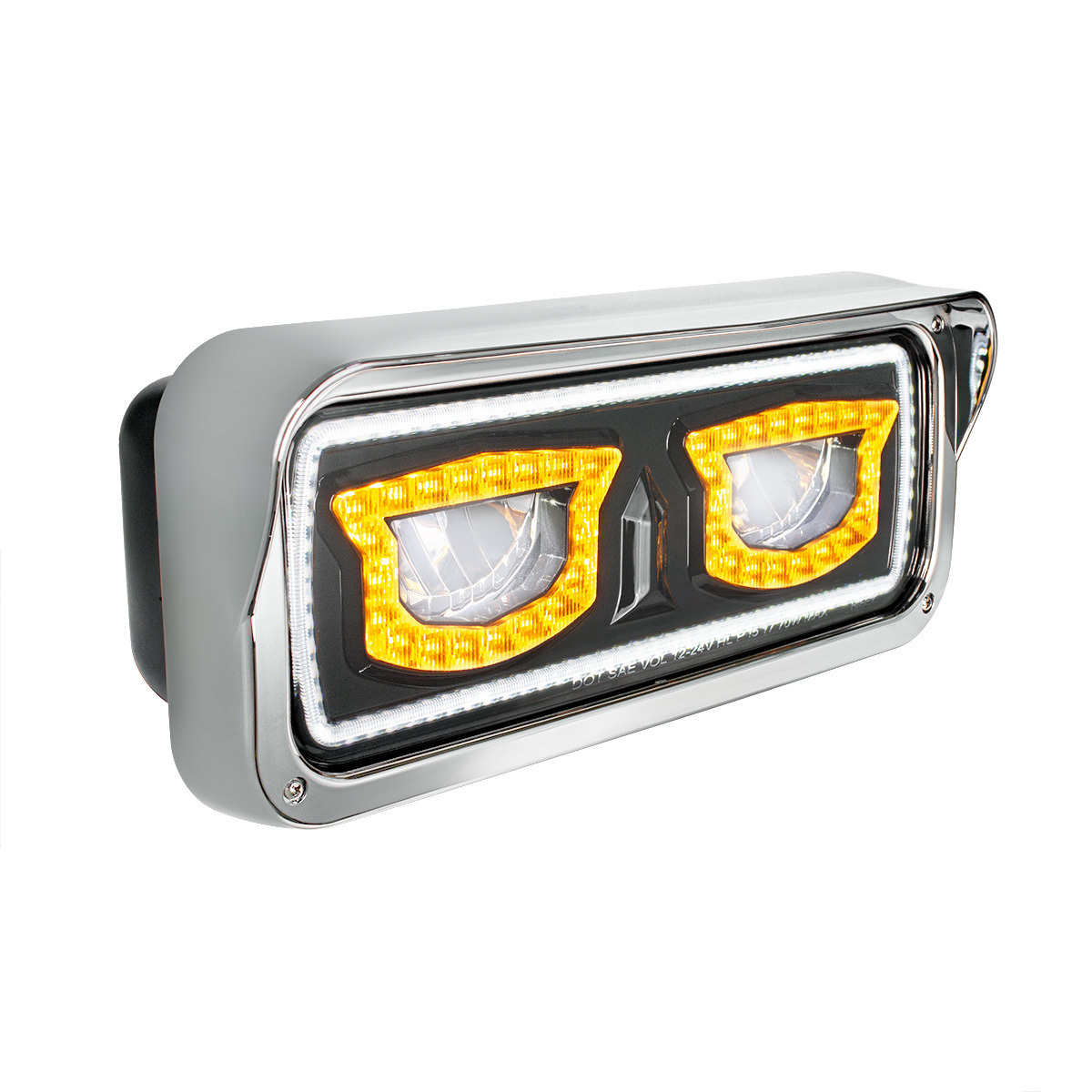 High Power Blackout LED Headlight With Turn Signal And Position Light-Driver