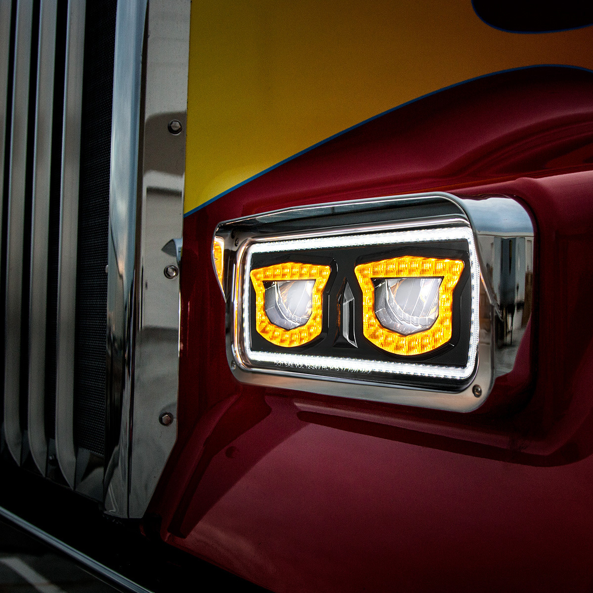 High Power Blackout LED Headlight With Turn Signal And Position Light-Driver
