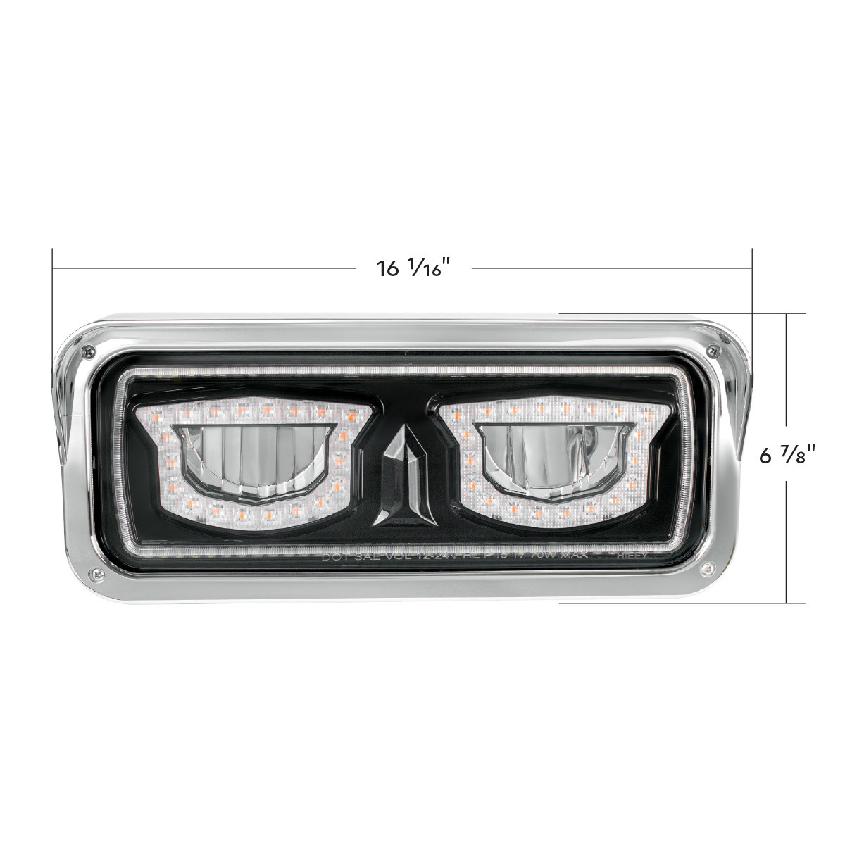 High Power Blackout LED Headlight With Turn Signal And Position Light-Driver