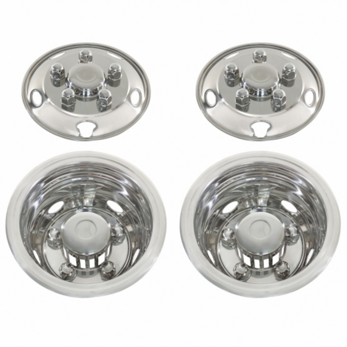 Stainless Toyota Coaster 16" Wheel Cover Set