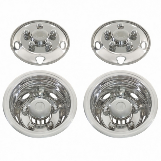 Stainless Toyota Coaster 16" Wheel Cover Set
