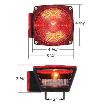 Under 80" Wide Combination Trailer Light With License Light (50 Pcs)