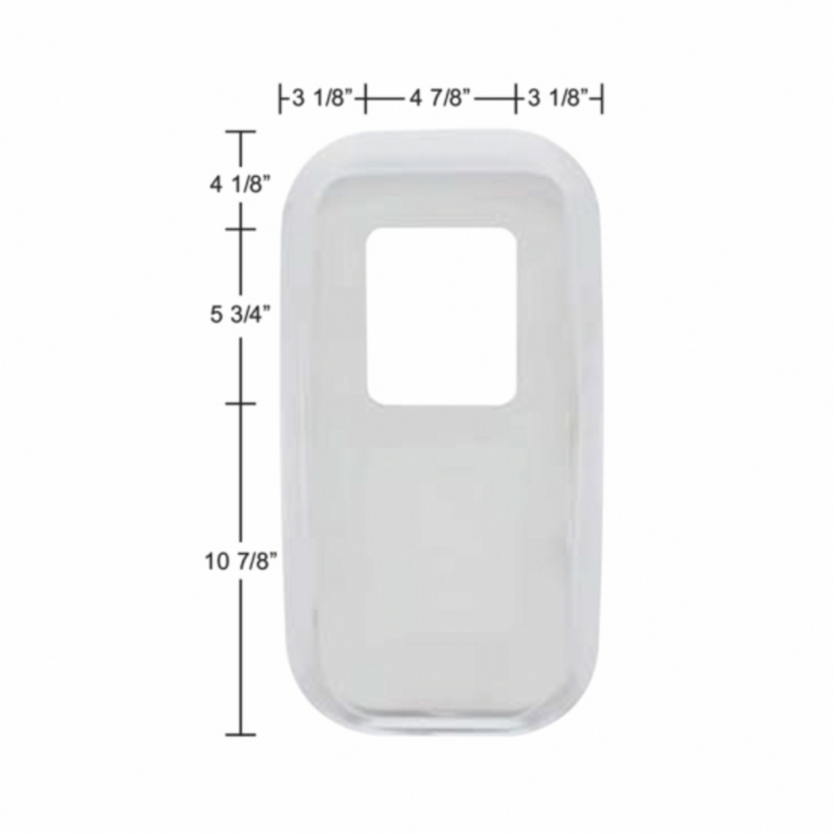Chrome Shift Plate Cover For Peterbilt Trucks - Fits OEM S22-6041M01-252 (Bulk)