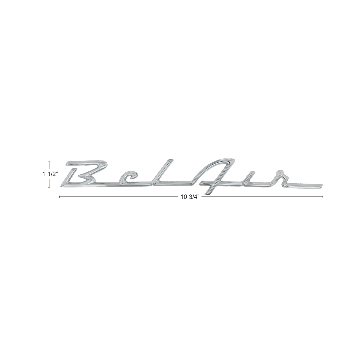Chrome "Bel-Air" Script Emblem For 1955-56 Chevy Bel-Air