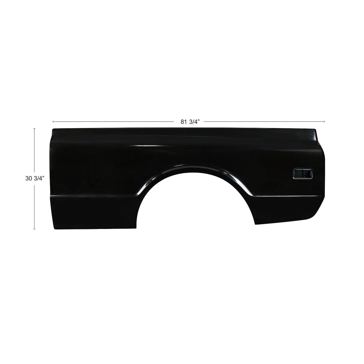 Shortbed Bedside Panel For 1968-72 Chevy & GMC Fleetside Truck - L/H