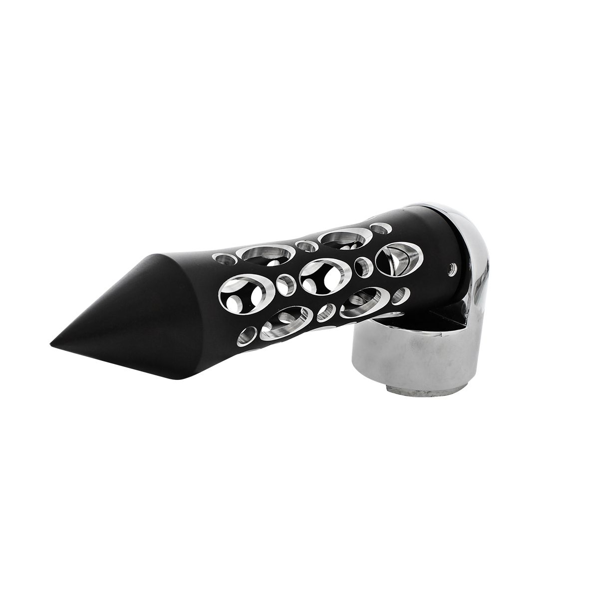 Thread-On Daytona Spike Gearshift Knob With 13/15/18 Speed Adapter - Black/Horizontal